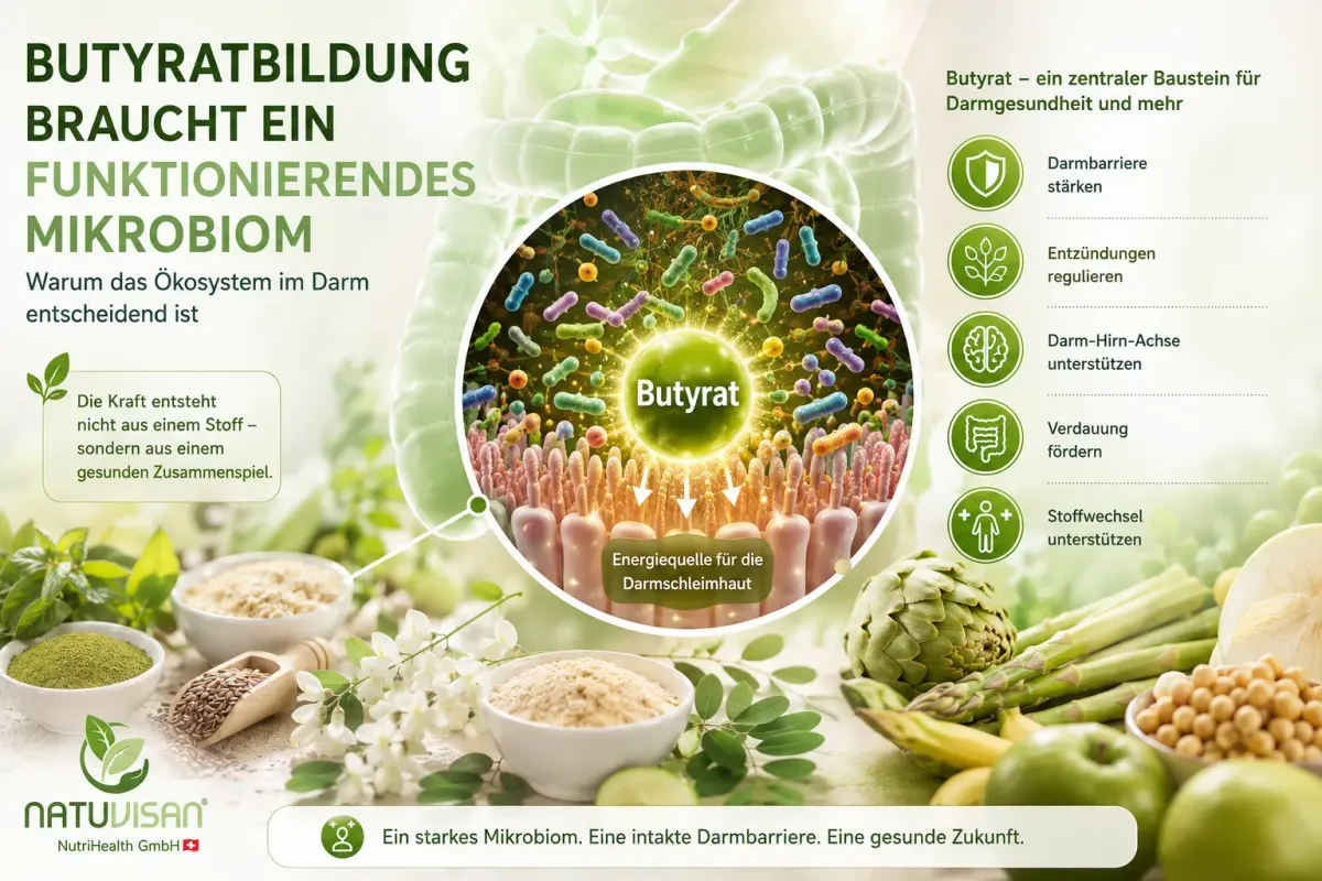 Butyratbildung braucht ein funktionierendes Mikrobiom – warum das gesamte Darmökosystem entscheidend ist